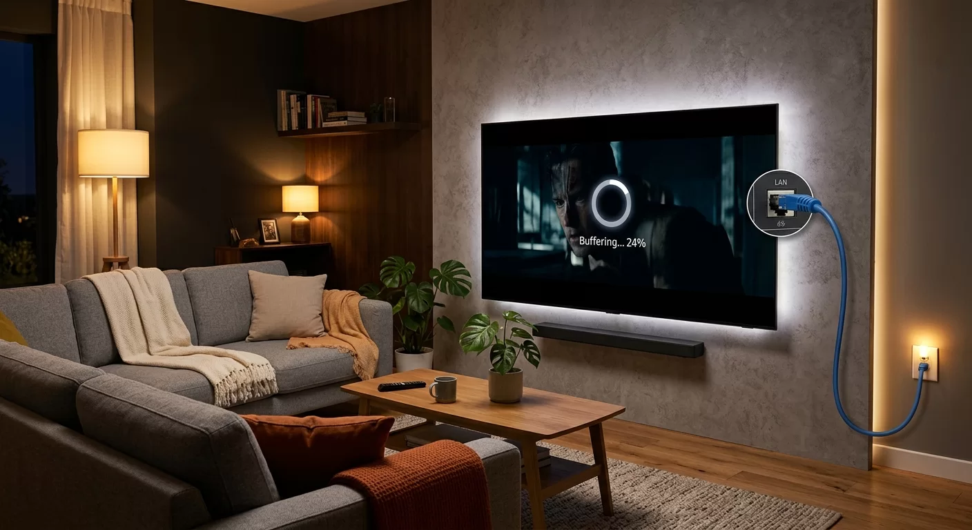 Akıllı TV’niz Neden Donuyor? Kablo ile Bağlanmanın Önemi ve WiFi Sorunları